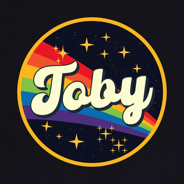 Toby // Rainbow In Space Vintage Style by LMW Art